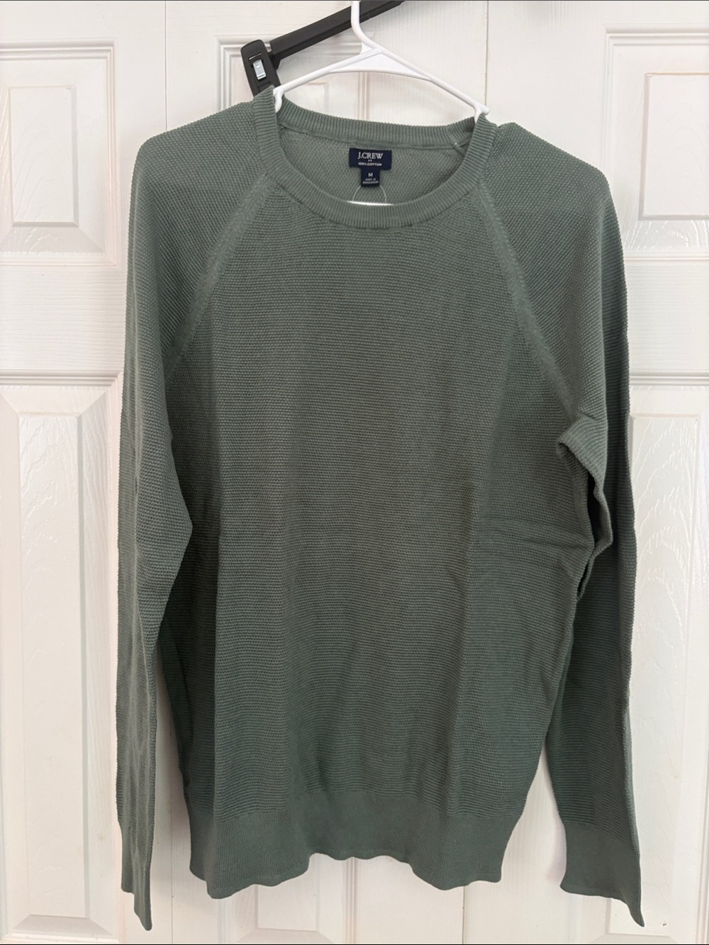 J. Crew Men's Crewneck Sweater in Olive Green